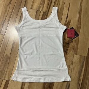 Yummie Tummie Shaping Tank Women's Sz M White Boyfriend Cut